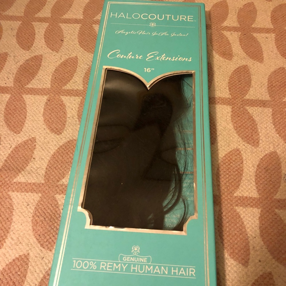 Halo Couture 16 in 100% remy human hair extensions